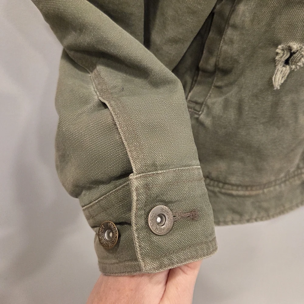 Woolrich Vintage 90s Sherpa Lined Barn Chore Jacket XL - Picture 2 of 12